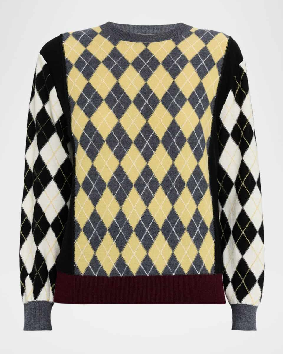 Reed Merino Wool Colorbock Argyle Sweater